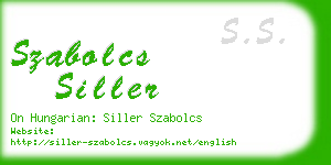 szabolcs siller business card